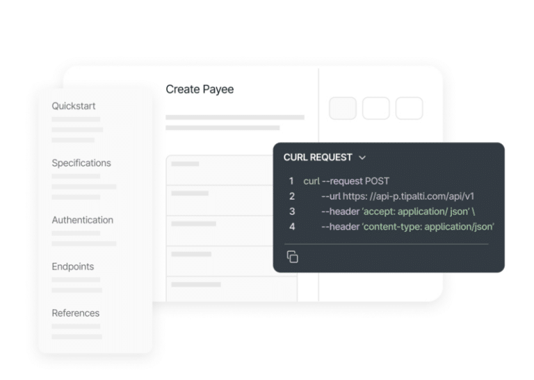 A screenshot of Tipalti pre-built integration.