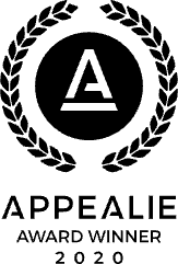 A grayscale image featuring a badge with the text "The SaaS Awards" and "Finalist 2023" along with an icon of a ribbon.