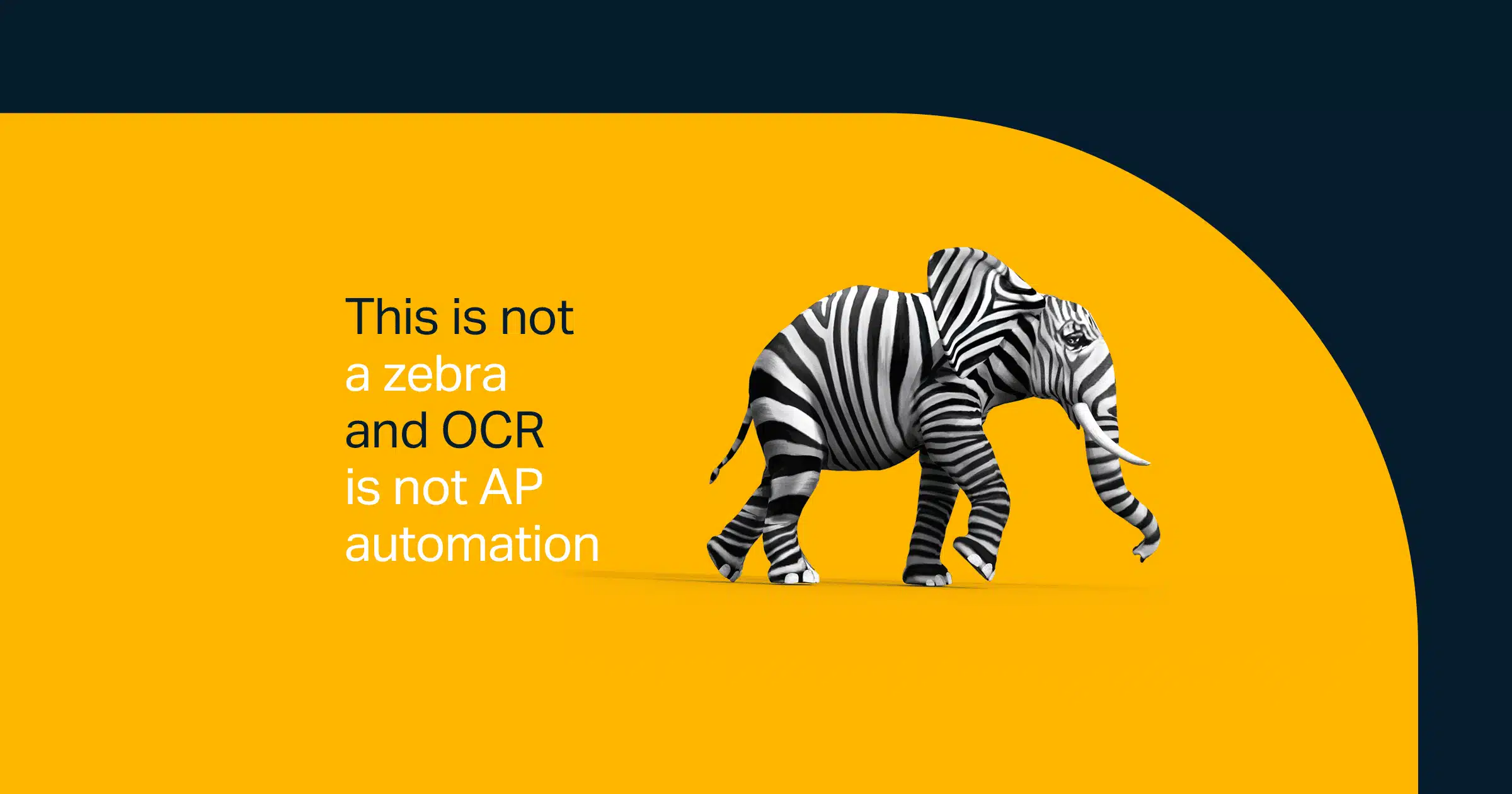 An OCR-enhanced zebra featuring the phrase this is not a cdc or ap automation.