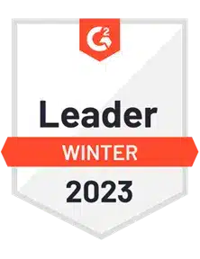 Winter 2023 leader badge modified with AP automation software integration.