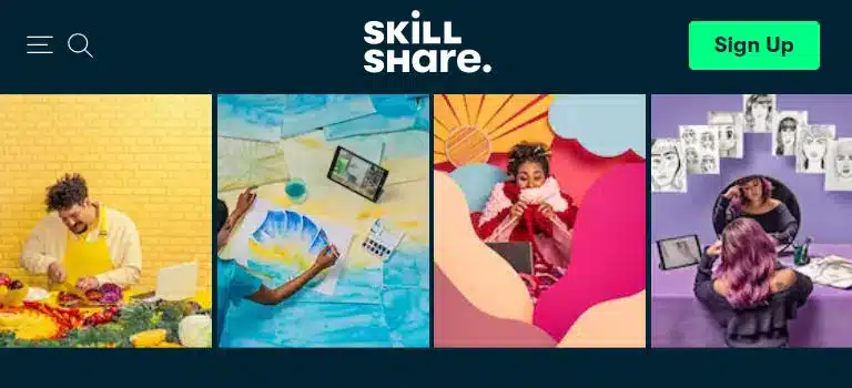 Skill share is a website that allows people to share their skills.