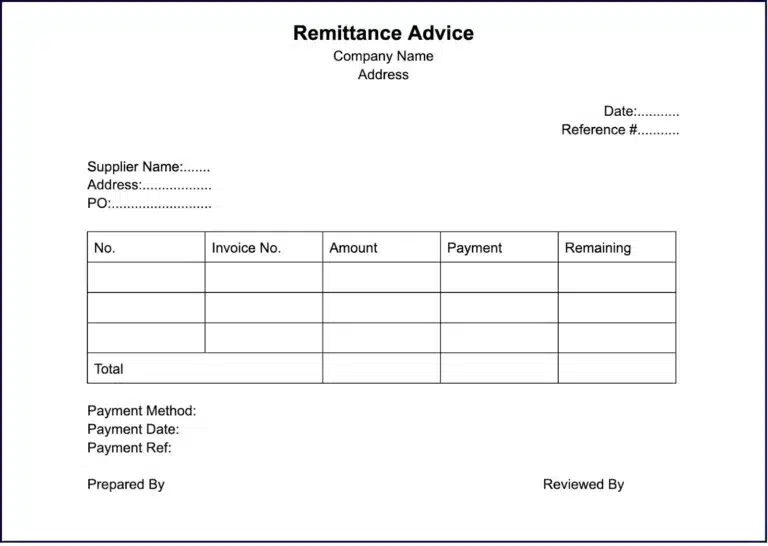 An example of a rental agreement form with a remittance advice.