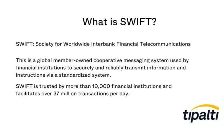 What is the role of an intermediary bank in swift?