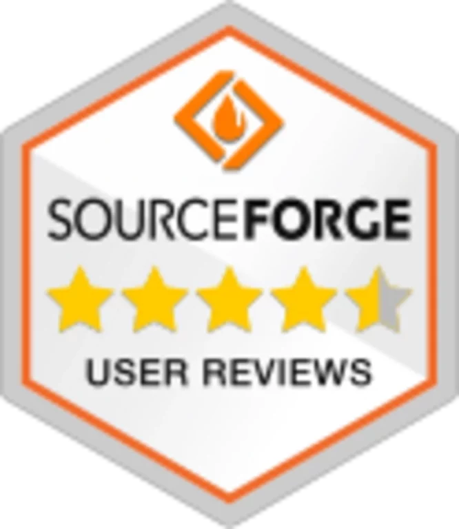 Sourceforce user reviews badge.