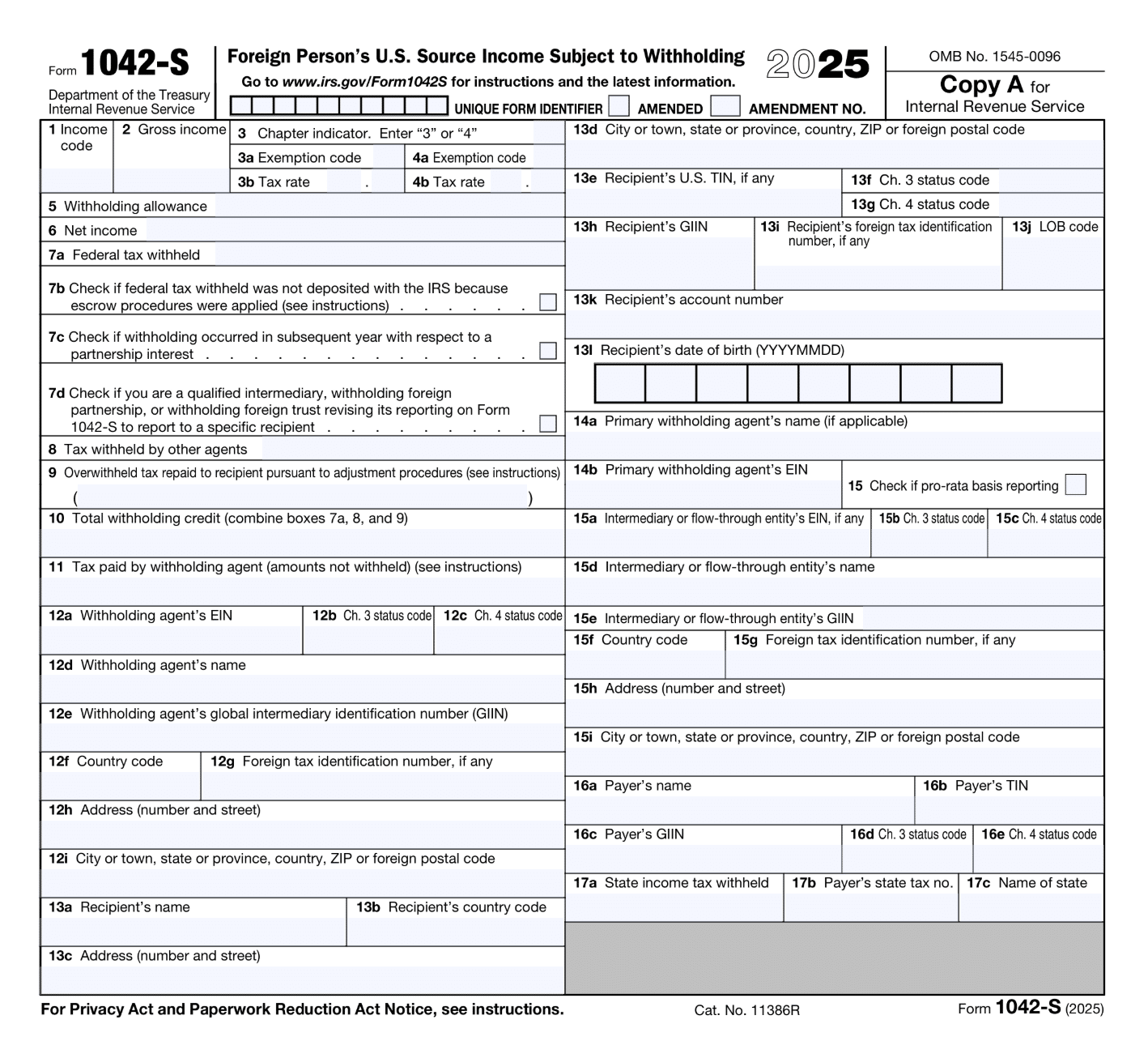 IRS Form 1042-S Guide: Filing, Instructions & E-File
