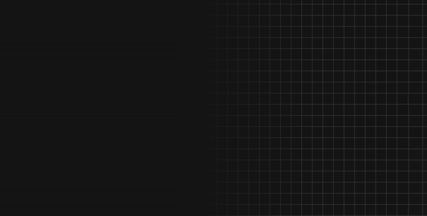 The black and gray grid pattern with lines forming squares on the right transitions smoothly to a setup featuring solid black on the left, creating a striking tbd-test-overlayhero effect.