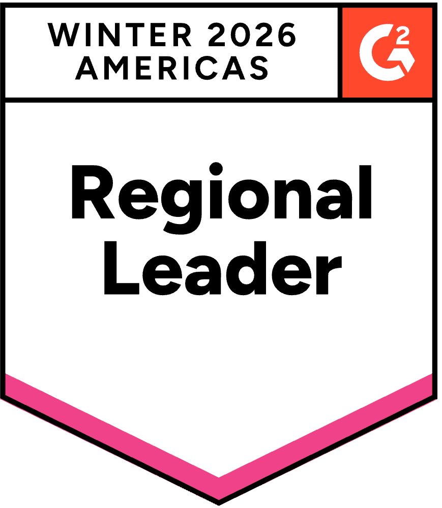 G2 badge displaying "Summer 2025 Momentum Leader" with a red, yellow, and orange border and the G2 logo in the upper right corner.