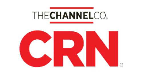 Logo featuring "THE CHANNEL CO." in black and "CRN" in large red letters below, on a white background.