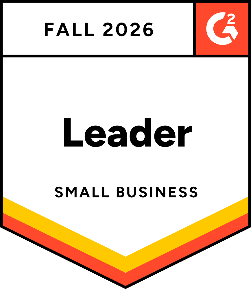 G2 badge displaying "Summer 2025 Momentum Leader" with a red, yellow, and orange border and the G2 logo in the upper right corner.